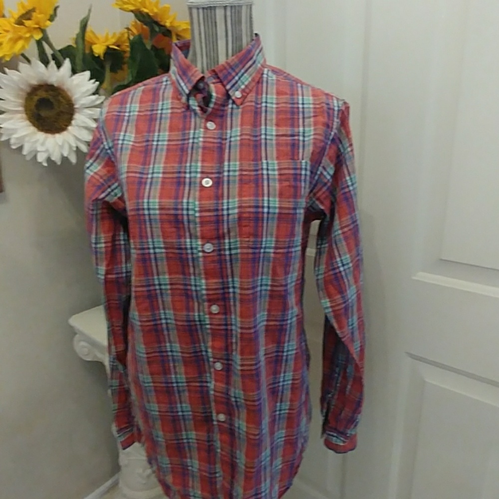 Class Club Plaid Button Down Shirt- Size 20